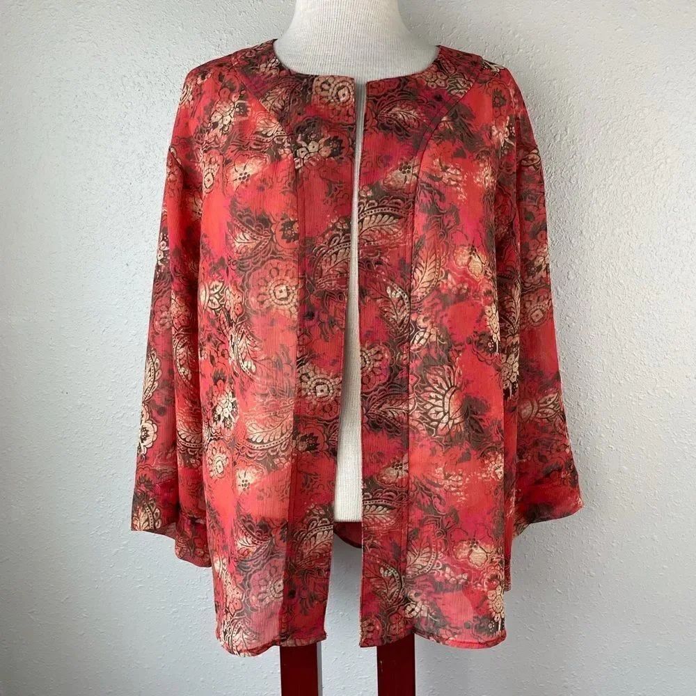 Wear It Sheer Blouse Too Size 1 EUC